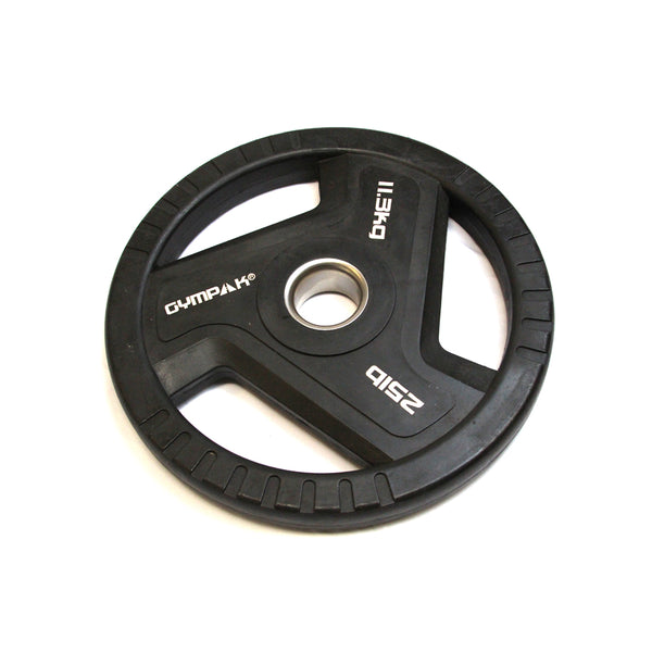 Commercial Black TPU Olympic Grip Plate - 25 LB