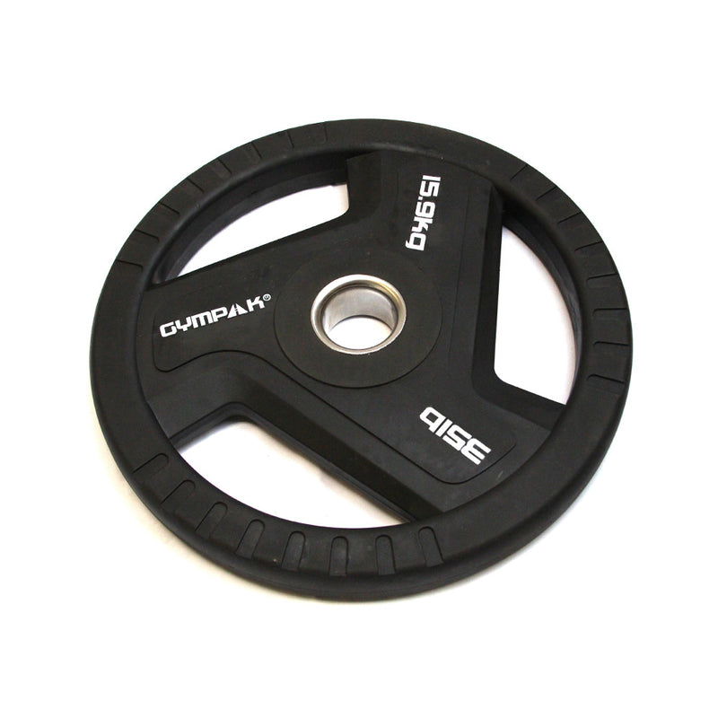 Commercial Black TPU Olympic Grip Plate - 35 LB