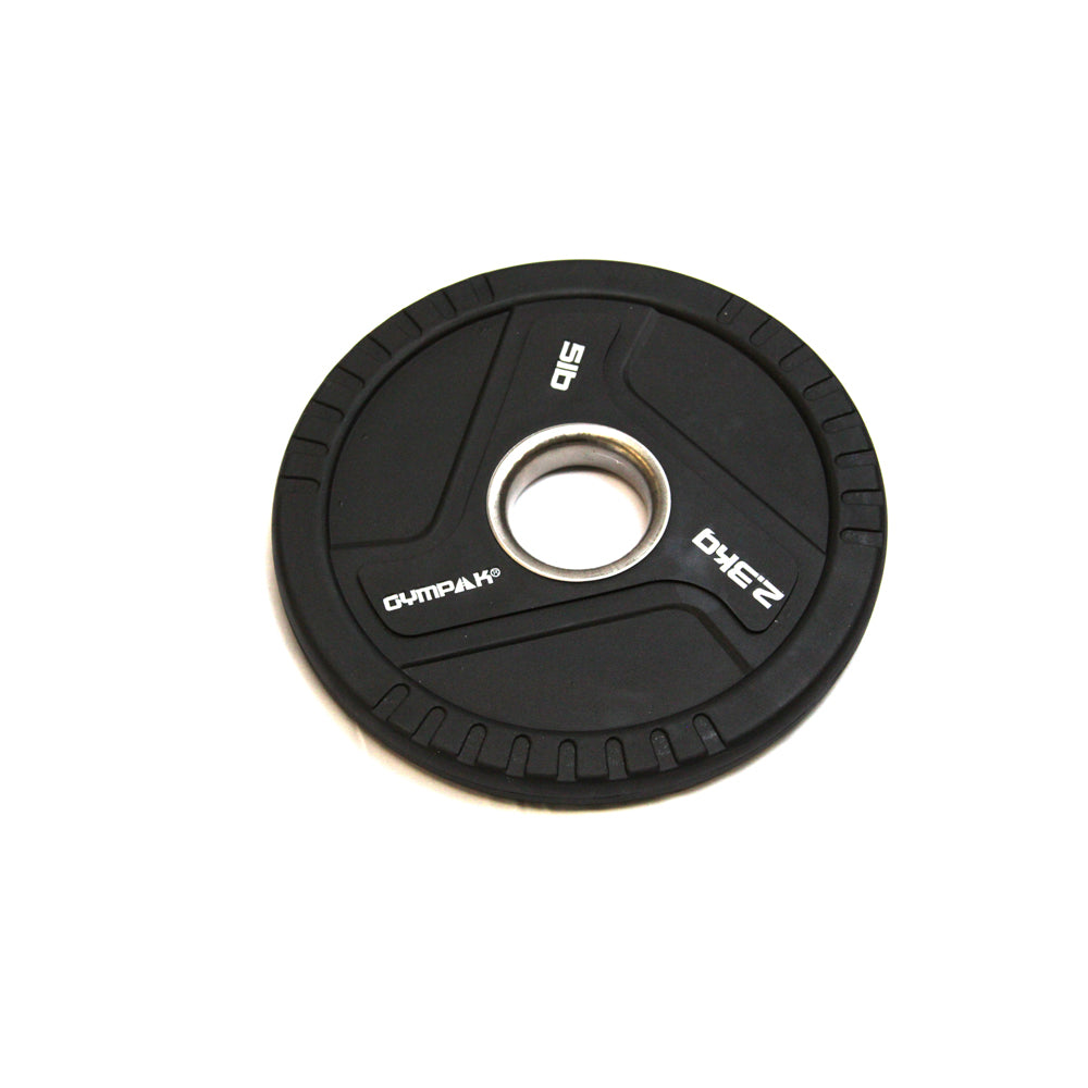 Commercial Black TPU Olympic Grip Plate - 5 LB
