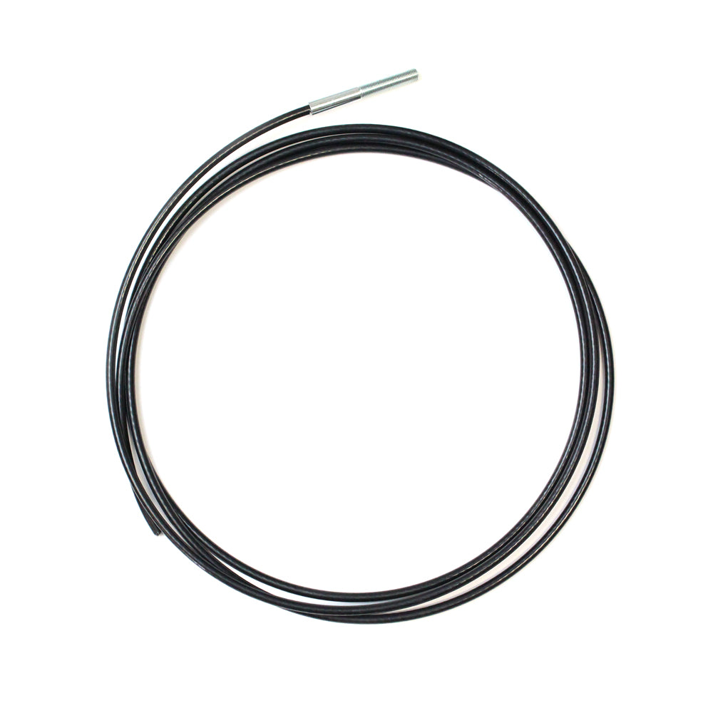 Ready Made Black Cable - 18 Feet - 3/16" Coated to 1/4" with 3/8”-24 X 3" Threaded Stud