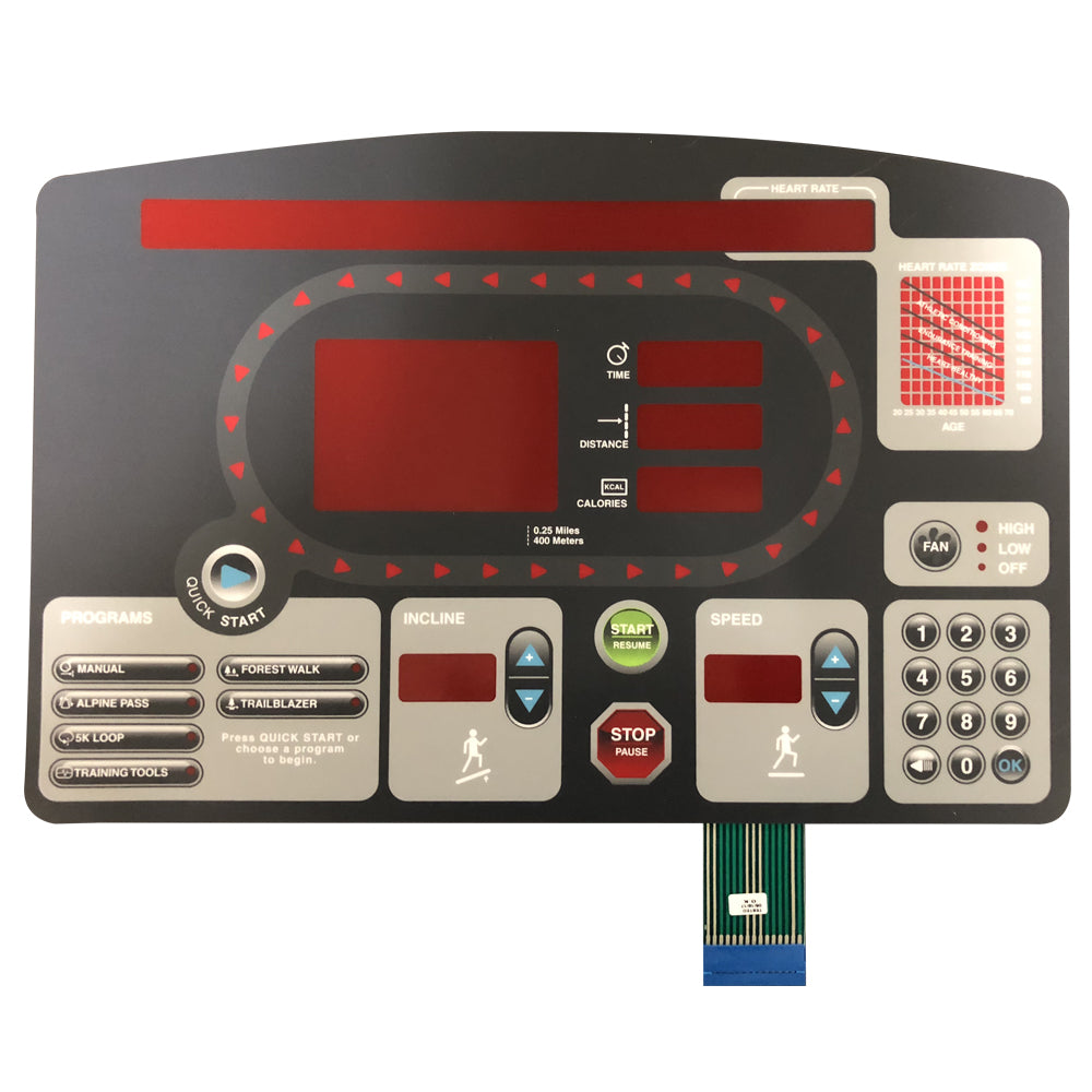 Star Trac PRO 7600 Treadmill Overlay/Keypad