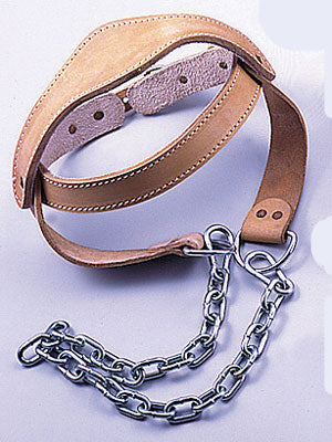 Imported Leather Padded Head Harness w/Heavy Duty Chain & Hook