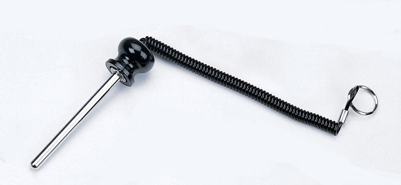 Magnetic 3/8” Pins with Jumbo Cord and Deluxe Round Aluminum Knob - Locking Space - 4-1/4”