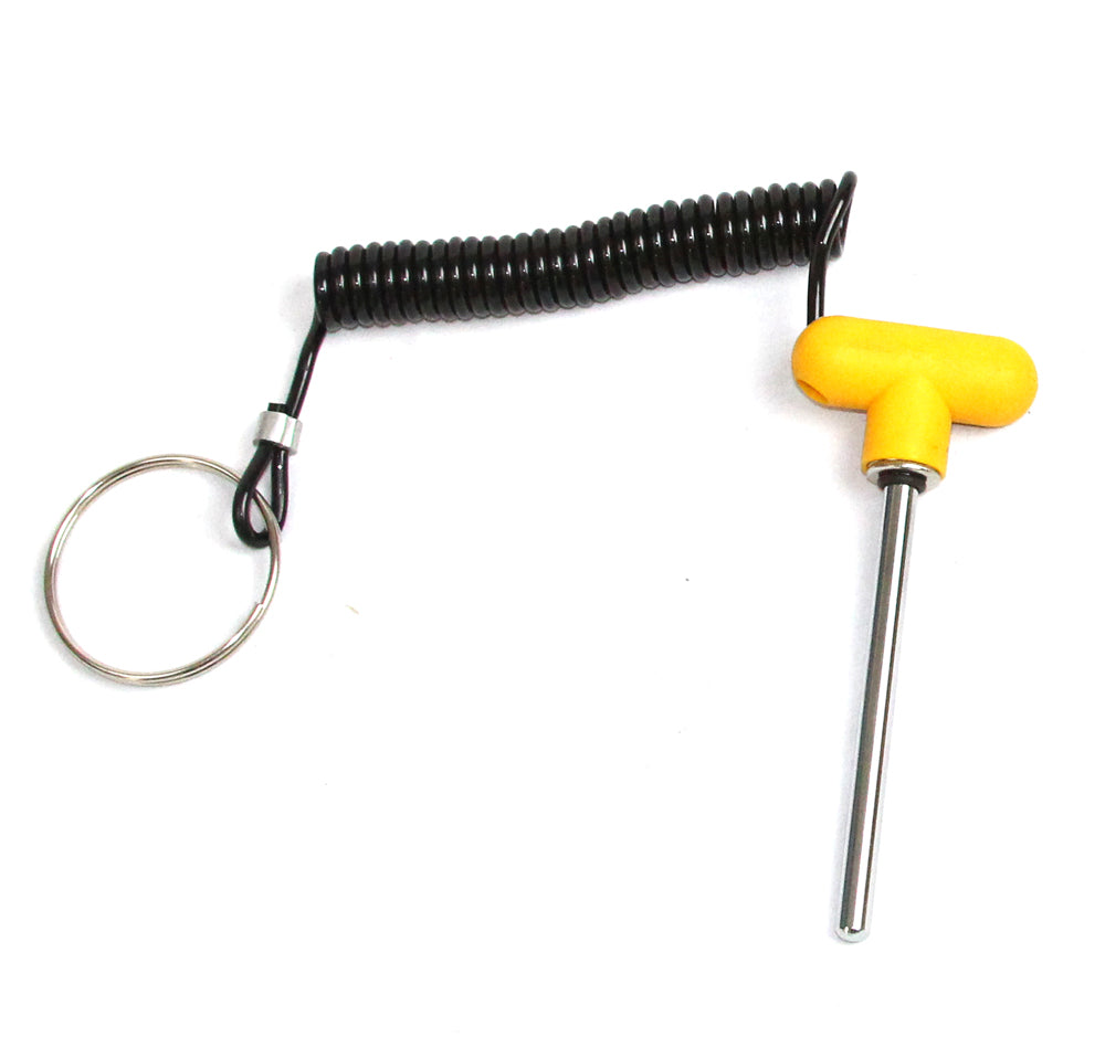 Fixed Lanyard Pin w/ Yellow T-Knob - 4-1/4” (108mm) Length - 5/16" (8mm) Diameter