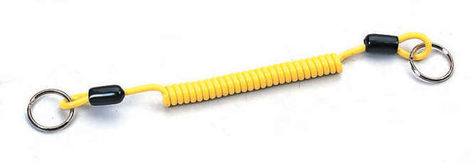 Short  Jumbo Cord - 8” with 2 Key Rings. Yellow