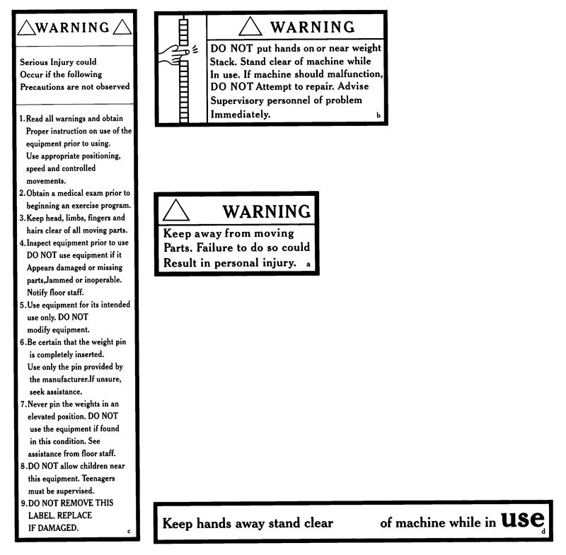 4-N-1 Warning Stickers