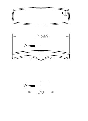 Aluminum T-Knob - 3/8” Thread