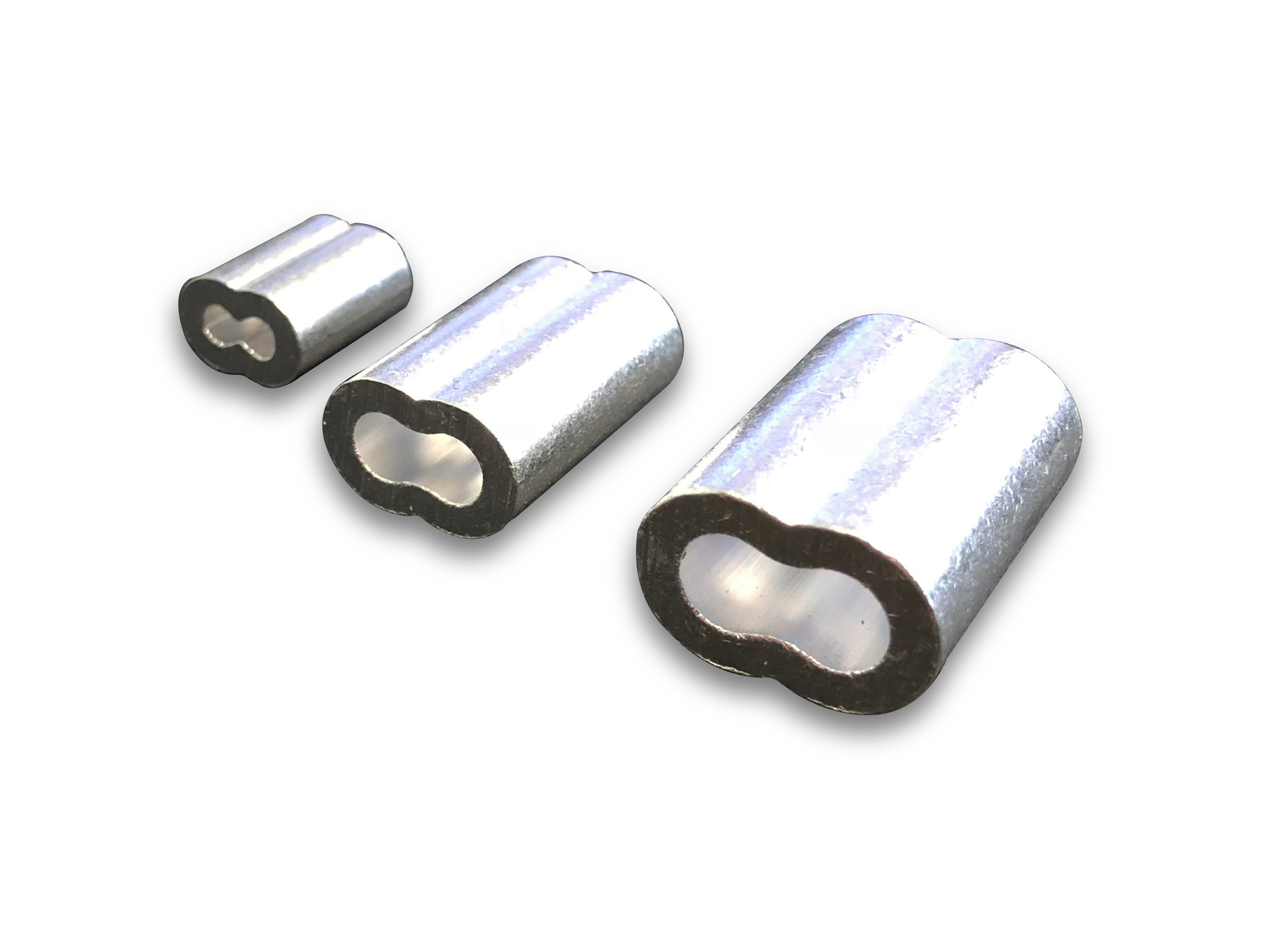 Aluminum Oval Sleeve - 1/4" Cable