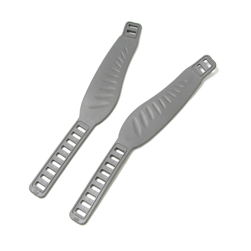 Pedal Straps - Gray - PVC. Pair