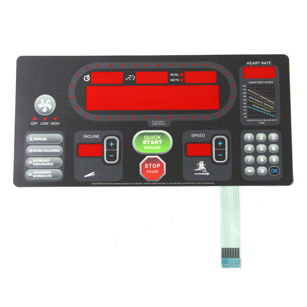 Star Trac S-TRC (G1)  Treadmill Overlay/Keypad