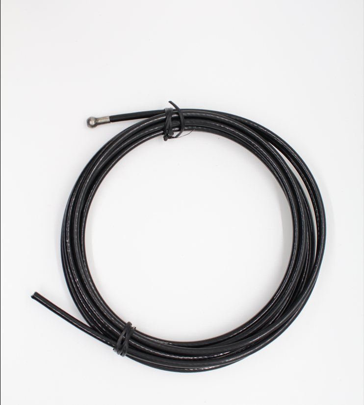 Ready Made Black Cable - 24 feet, 3/16” coated to 1/4” Cable with 3/16” Shank Ball