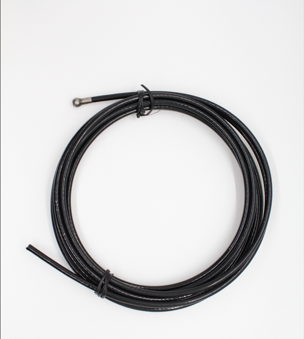Ready Made Black Cable - 14 feet, 3/16” coated to 1/4” Cable with 3/16” Shank Ball