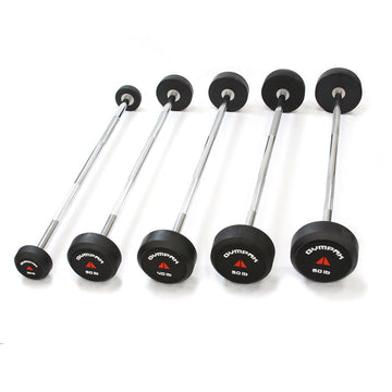 Rubber Barbells - 20-60 LB Set - Straight Handle
